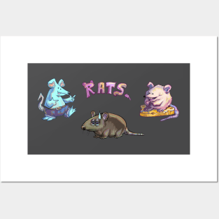 Exasperated Rat Party Pals Rodent Buddies Posters and Art